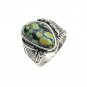 Unique Natural Multi-Color Rare Turquoise Handmade Ring - Size 9