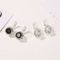 Leverback Clear Classic Round Crystal Earrings-Look Like Real Diamonds