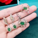 Spectacular Natural Green Jade Leaf Set with Ring, Pendant, Earrings & Chain Spectacular Natural Green Jade Leaf Set with Ring, Pendant, Earrings & Chain