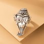 Vintage Massive Handmade Elephant Head Silver Ring-size 8 or 8.5
