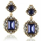 Beautiful Fashion Antique Design Blue Crystal Earrings