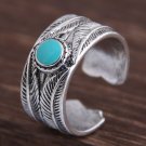 Vintage Handmade Indian Band Silver Ring With Green Stone-size adjustable Vintage Handmade Indian Band Silver Ring With Green Stone-size adjustable