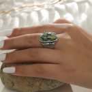 Unique Natural Multi-Color Rare Turquoise Handmade Ring - Size 8