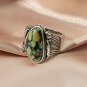 Unique Natural Multi-Color Rare Turquoise Handmade Ring - Size 8