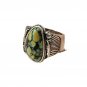 Unique Natural Multi-Color Rare Turquoise Handmade Ring - Size 8