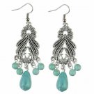 Beautiful Handmade Foliage Turquoise Stone Chandelier Earrings Beautiful Handmade Foliage Turquoise Stone Chandelier Earrings