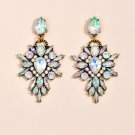 Exquisite Glitter Aurora Borealis Clear Color Crystal Cascade Earrings