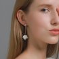 Unique & Beautiful Victorian Era Three-Dimensional Long Rose Earrings-White