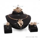 18k Gold Plated Flower Jewelry Set with Clear CZ 18k Gold Plated Flower Jewelry Set with Clear CZ