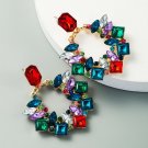 Beautiful Bohemian Glamour Circle Crystal & CZ Earrings - Multicolor