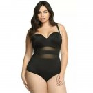 Sharp Sexy Fashion Black Sensation One Piece Beachwear Swimsuit-Size XL