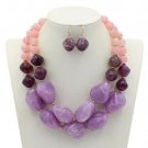 Magnificent & Massive Amethyst Purple Chunks Necklace & Earrings Set Magnificent & Massive Amethyst Purple Chunks Necklace & Earrings Set