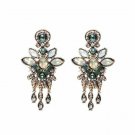 Beautiful Fashion Bohemian Cascade Crystal Earrings - Green