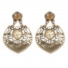 Magnificent Bohemian Bold Design Round Golden Color Crystal Earrings Magnificent Bohemian Bold Design Round Golden Color Crystal Earrings