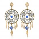 Beautiful Fashion Long Bohemian Wheel With Tassel Chandelier Earrings Beautiful Fashion Long Bohemian Wheel With Tassel Chandelier Earrings
