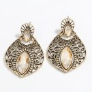 Magnificent Vintage Bold Design Golden Color Crystal Earrings