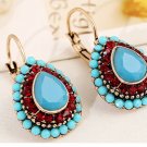 Vintage Bohemian Ethnic Style Blue/Red Earrings