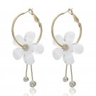 WOW! Magic Gift! Most Popular Antique Design White Flower Hoop Earrings WOW! Magic Gift! Most Popular Antique Design White Flower Hoop Earrings