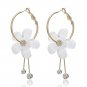 WOW! Magic Gift! Most Popular Antique Design White Flower Hoop Earrings