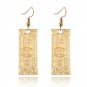 Sharp Golden $100 Bill Hook Dangle Earrings-Attract Big Money To Yourself!