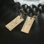 Sharp Golden $100 Bill Hook Dangle Earrings-Attract Big Money To Yourself!