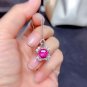 Magnificent Pink Topaz Adjustable Ring Pendant Earring Chain Set