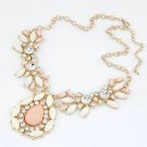 Charming Pink and White stones with Crystal Necklace Charming Pink and White stones with Crystal Necklace