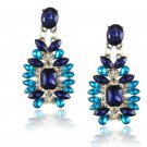 Beautiful Fashion Light & Dark Blue Crystal Earrings Beautiful Fashion Light & Dark Blue Crystal Earrings
