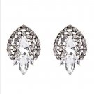 Magnificent Retro Bold Design Clear Color Crystal Earrings