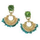 Beautiful Handmade Turquoise Stone Unique Fan-shaped Earrings