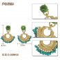 Beautiful Handmade Turquoise Stone Unique Fan-shaped Earrings
