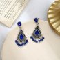 Unique Beautiful Retro Drop-Shaped Blue Crystal Earrings