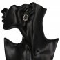 Extravagant & Unique Black Marquise Shape Crystal Flower Earrings