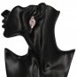 Extravagant & Unique Pink Marquise Shape Crystal Flower Earrings
