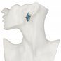Extravagant & Unique Light Blue Marquise Shape Crystal Flower Earrings