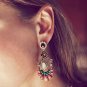 Unique & Beautiful Victorian Era Multi-Color Lucite Chandelier Earrings