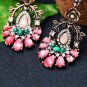 Unique & Beautiful Victorian Era Multi-Color Lucite Chandelier Earrings