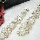 Sparkling Beautiful Sweet Baroque Rhinestone Pearl Dangle Long Earrings Sparkling Beautiful Sweet Baroque Rhinestone Pearl Dangle Long Earrings
