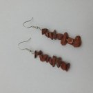Beautiful Handmade Natural Red Jasper Stone Dangle Earrings