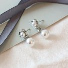 New Style Pearl & CZ Spiral Wind Creative Wheel Silver Tone Earrings New Style Pearl & CZ Spiral Wind Creative Wheel Silver Tone Earrings