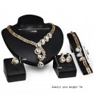 18k Gold Plated Beautiful Drops Jewelry Set with CZ