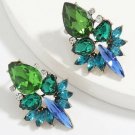 Beautiful Fashion Modern Unique Blue & Green Crystal Earrings