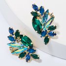 Flamboyant Green Rhinestone Earrings Flamboyant Green Rhinestone Earrings
