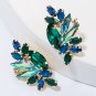 Flamboyant Green Rhinestone Earrings