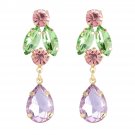 Beautiful Fashion Multi Color Crystal Teardrop Dangle Long Earrings Beautiful Fashion Multi Color Crystal Teardrop Dangle Long Earrings