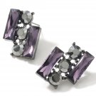 Beautiful Fashion Abstract Purple Crystal Earrings