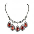 Vintage Water Drop Shape Crystal Necklace - Red Vintage Water Drop Shape Crystal Necklace - Red