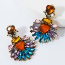 Beautiful & Bold Fashion Bohemian Crystal Fan Dangle Earrings-in 4 colors