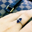 Unique & Fancy Blue Rhinestone & CZ Modern Ring-Size 7 Unique & Fancy Blue Rhinestone & CZ Modern Ring-Size 7