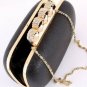 Evening Bag - Metal Frame - Fine Crystal - Black